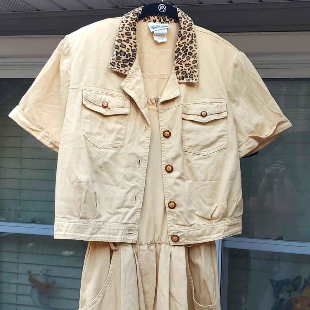 NINA PICCALINO 100% cotton romper set size 8 made in USA Vintage
